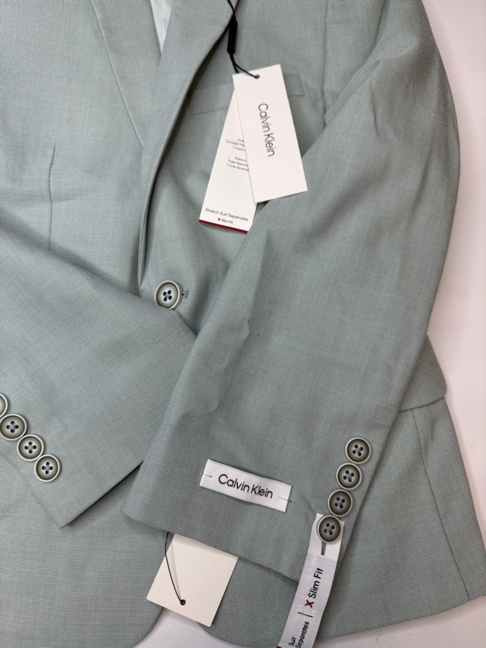 Calvin Klein Boys' Slim-Fit Stretch Suit Jacket -Dark Sage - Picture 2 of 13